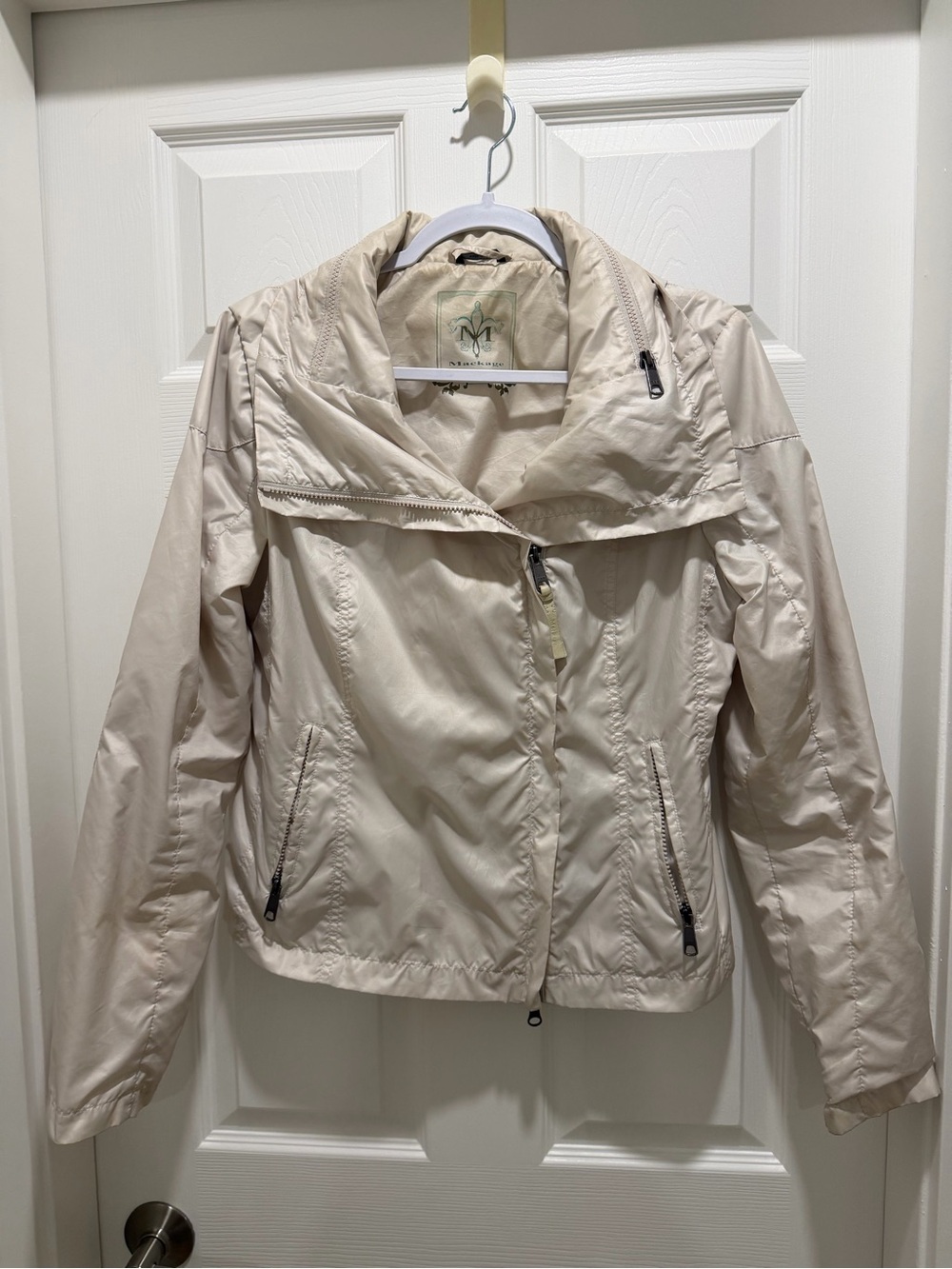 Mackage Women's Light Cream Zip Utility Jacket